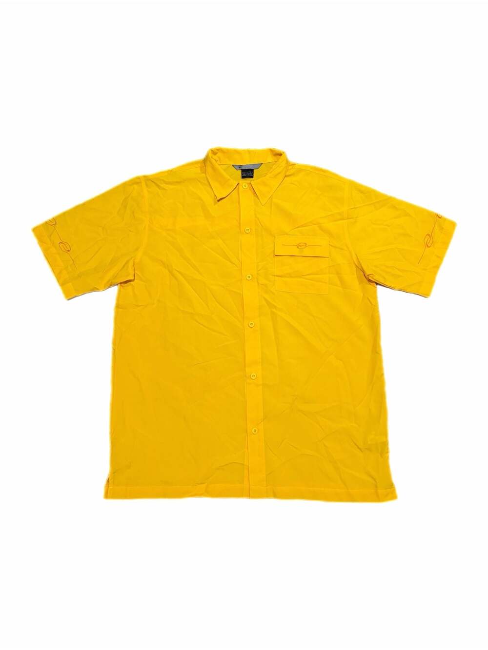 Nike Vintage Yellow Button Down Shirt Size Large